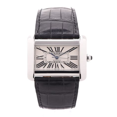 cartier tank divan automatic|large men's cartier tank watch.